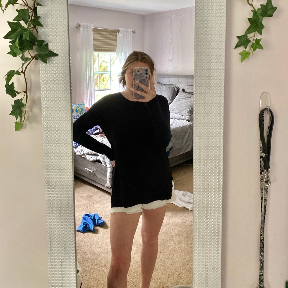black sweater